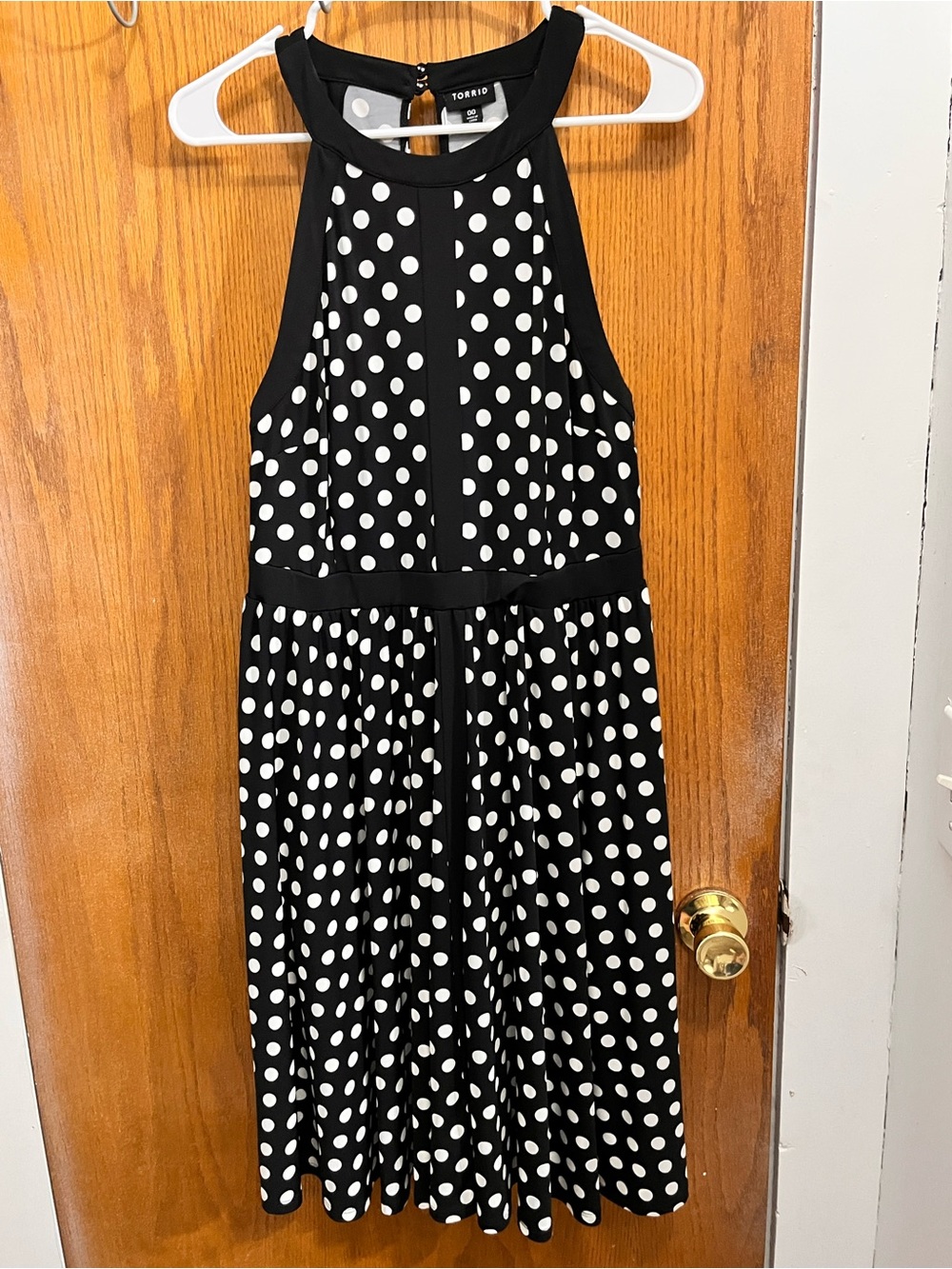 torrid Black and White Polka Dot Halter Skirt
